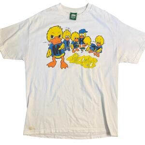 VTG Mighty Healthy Tee Shirt Ducks Gambling Smoking White Made In USA Unisex XL